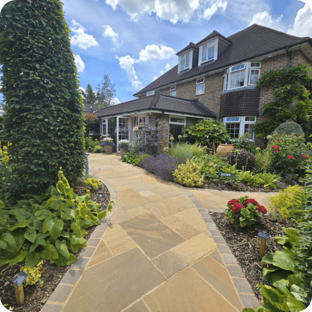 Summerlands | an outside shot of the patio leading up to our home